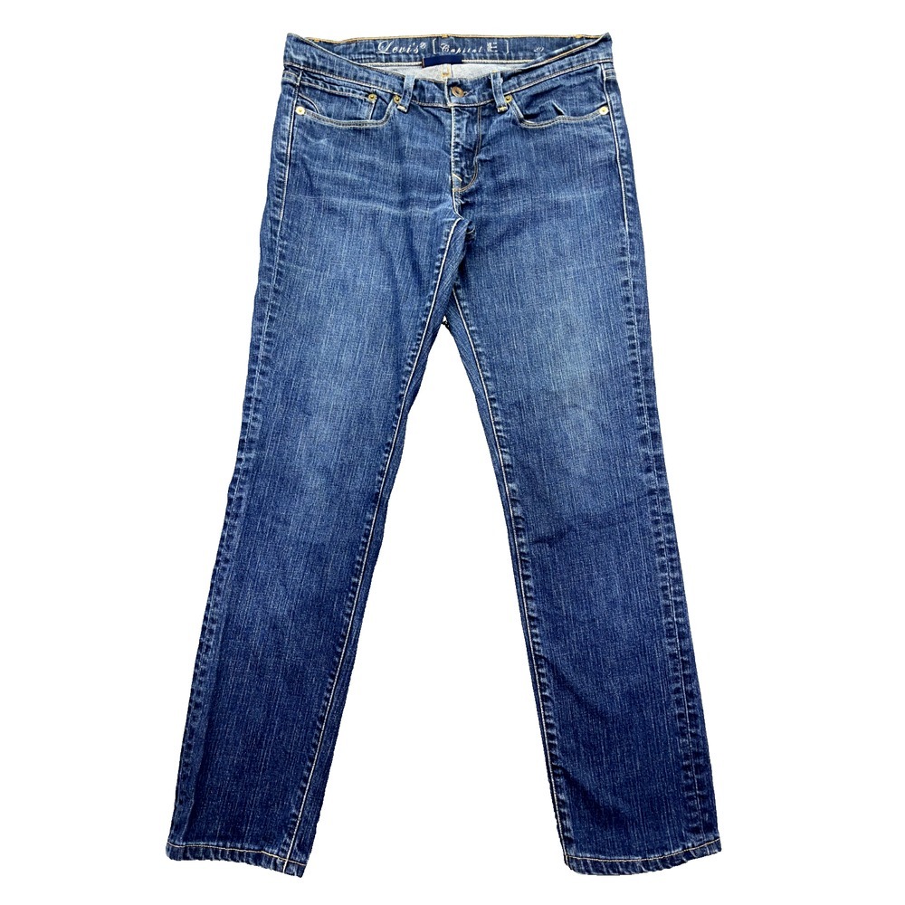 Vtg Levi's Capital E Skimmer Low Skinny Denim Jeans Sz 29W (Fit 32") USA Women